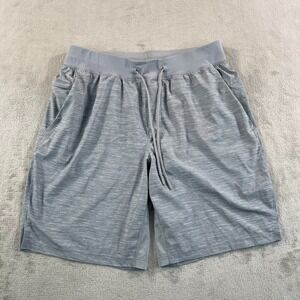 Lululemon T.H.E. Shorts Men Large Heather Allover Sea Salt Light‎ Cast 9.5" Gym
